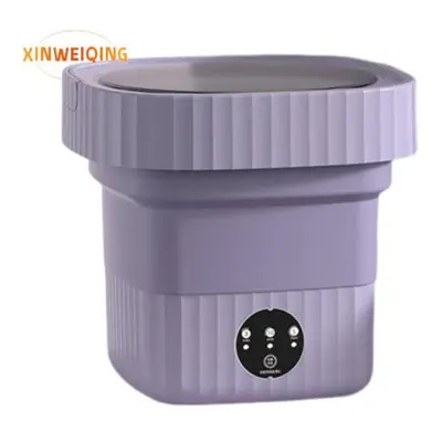 (purple, EU Plug) Folding Type Washing Machine Compact Size,low Noise Energy-saving Socks Baby C