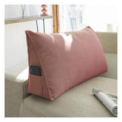 (pink, 100*35*20cm) Large Backrest Living Room Bedside Rectangular Backrest Cushion Queen Pillow