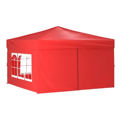 (red, x x cm) vidaXL Folding Party Tent with Sidewall Patio Camping Gazebo Pavilion Marquee