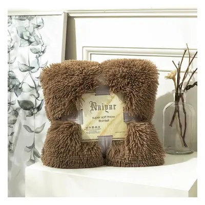 (tan, L) Super Soft Blankets For Beds Shaggy Faux Fur Blanket Ultra Plush Decorative Blanket