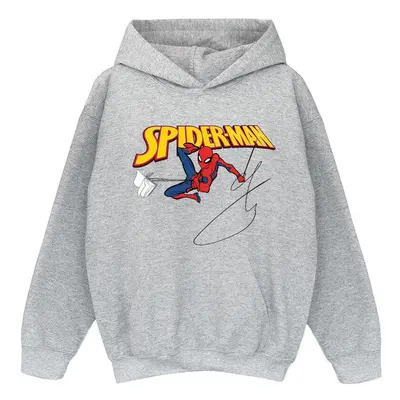 (5-6 Years, Sports Grey) Marvel Boys Spider-Man With A Book Hoodie