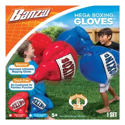 BANZAI Kids Inflatable Mega Boxing Gloves, Red Blue