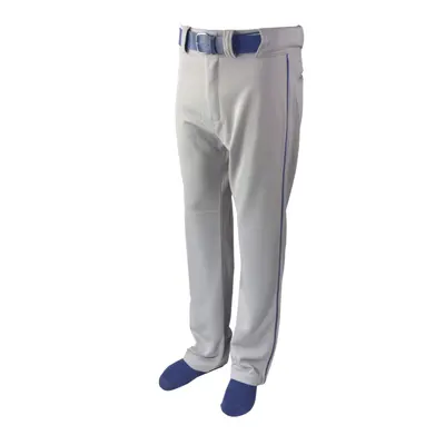 BASEBALL PANT W/ PIPING-GREY/NAVY - YL