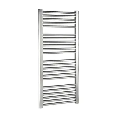 Heated Vertical Towel Rail with Straight Rails - BTU - 1100mm x 500mm - Chrome