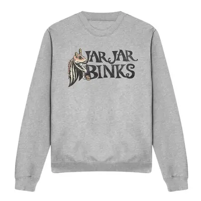 (S, Sport Heather) Star Wars Unisex Adult Jar Jar Binks Sweatshirt