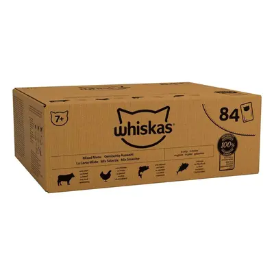 WHISKAS - 7+- Senior Wet Cat Food Pouches - x g - Mixed Selection in Jelly - Bulk Cat Food Megap