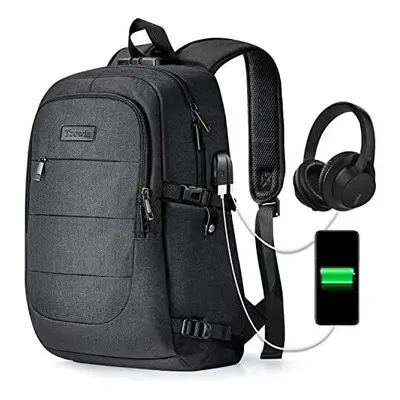 Travel Laptop Backpack Water Resistant Anti-Theft Bag with USB Charging Port and Lock 14/15.6 In