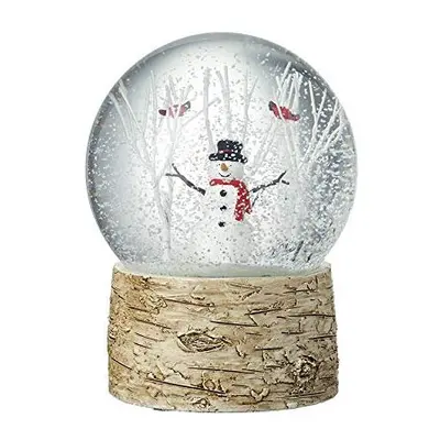 Heaven Sends Christmas Snowman Snow Globe with Robins & Trees