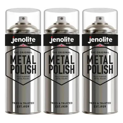 (3) JENOLITE Metal Polish Aerosol - Industrial Grade Polishing Foam - Suitable for Brass, Copper