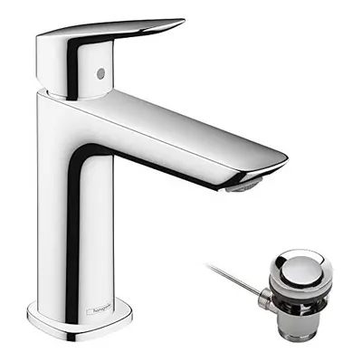 hansgrohe Logis Basin Mixer Tap Fine with pop-up waste set, chrome