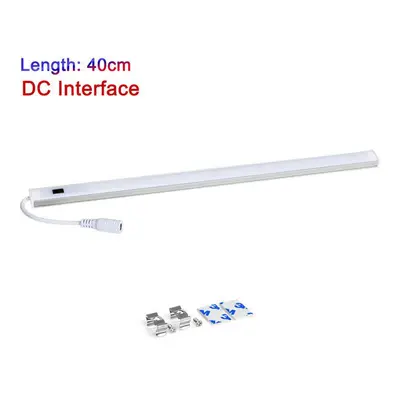 (40cm DC interface, Warm White) LED Cabinet Light Wireless Hand Sweep Closet Lamp Infrared Sensi