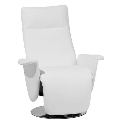 Recliner Chair PRIME Faux Leather White