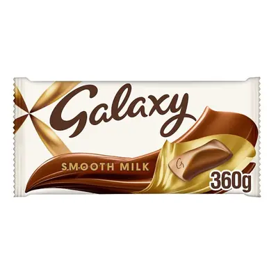 Galaxy Smooth Milk Chocolate Gift Large Sharing Block Bar Vegetarian 360g (Case of x 360g)