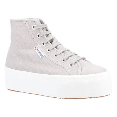 (Grey, 3.5 (Adults')) Superga HI Top Cotton Women's Grey Colomba/White Avorio Boots