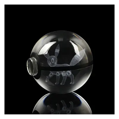 Umbreon Pokemon Glass Crystal Pokeball with Light-Up LED Base Ornament 80mm Size