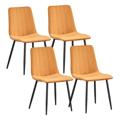 (Stripe , Yellow ) Set of Milian Velvet Dining Chair colours in stock Special Promotion!