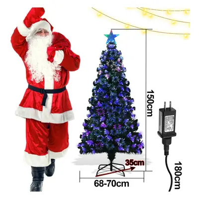 (5ft /150cm) Fibre Optic Christmas Tree,4FT, 5FT and 6FT