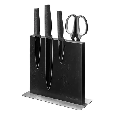 Double Sided Wooden Magnetic Knife Holder - Universal Wood Magnetic Block for Knives, Scissors, 