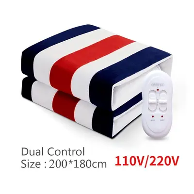 (as the picture, 180x200cm) Electric Heated Blanket 220v Thicker Heating Blanket Thermostat Carp