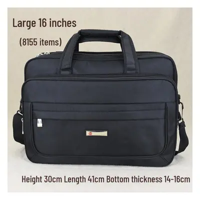 (black, Large, inches, 8155) Men&apos;s Canvas Business Briefcase with Large Capacity for Laptop