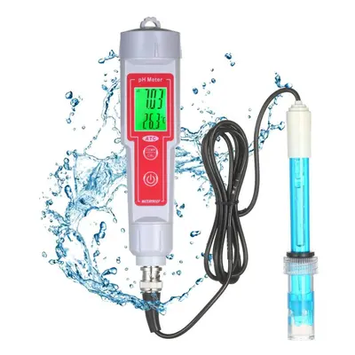 (pH-618L) Ph Meter High Accuracy Portable Pen Type Ph Test Gauge 2-in-1 Ph & Temperature Meter L