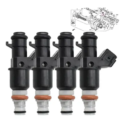 4 Pcs Car Fuel Injector For Honda Crv Cr-v 16450-ppa-a01