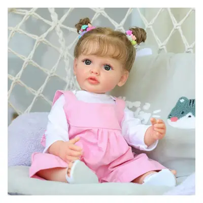 (as the picture) 55cm Full Body Soft Silicone Vinyl Reborn Toddler Betty Lifelike Soft Touch Wat