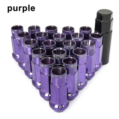 (purple, M12x1.25) Pcs/set Lug Nuts M12x1.25 / M12*1.5 Open End Wheel Nuts,taper Acorn Seat Forg