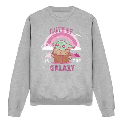 (M, Sport Heather) Star Wars: The Mandalorian Unisex Adult Cutest In The Galaxy Grogu Sweatshirt