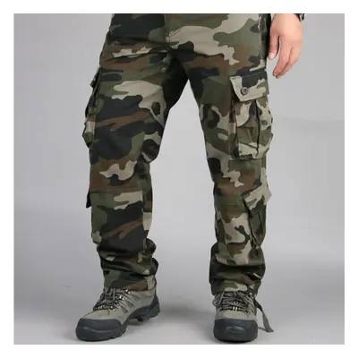 (army green, 6XL) Autumn Men Al Pants Cototn Breathable Multi Pocket Cargo Pants Trousers