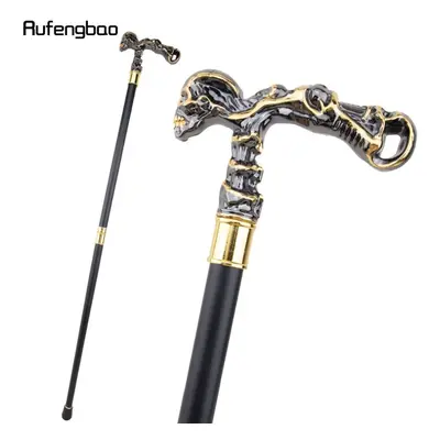 (as the picture) Golden Black Skull Walking Stick Decorative Vampire Cospaly Vintage Party Fashi