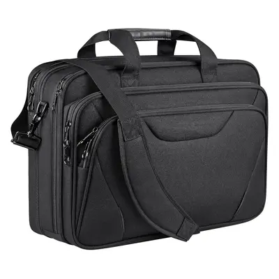 (17.3", Black) Laptop Bag Fits Laptop, Water Resistant Laptop Briefcase for Men Women Shoulder B