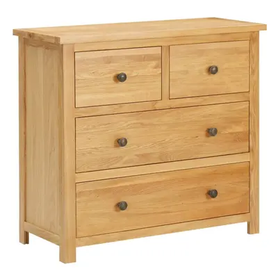 Chest of Drawers 80x35x75 cm Solid Oak Wood