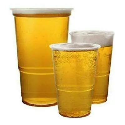 (HOT BARGAINS) Plastic Pint Half pint Glasses Reusable For Home Pubs Restaurants Catering