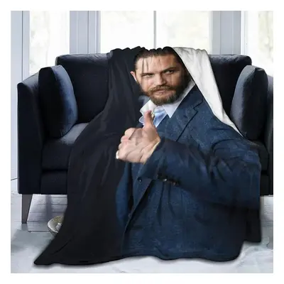 (200CM X 150CM) Tom Hardy Soft and Comfortable Warm Fleece Blanket for Sofa, Bed, Office Knee pa