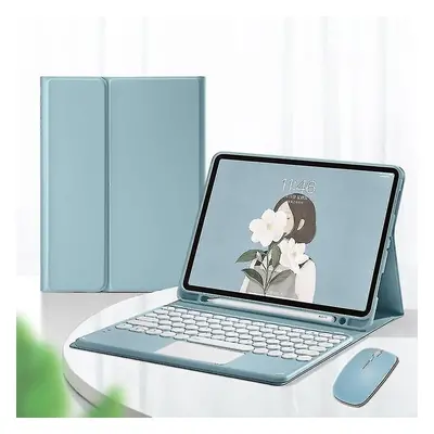 Ipad 6th 5th Generation Air Pro 9.7 Color Touch Keyboard Case With Bluetooth Mouse Cute Round Ke