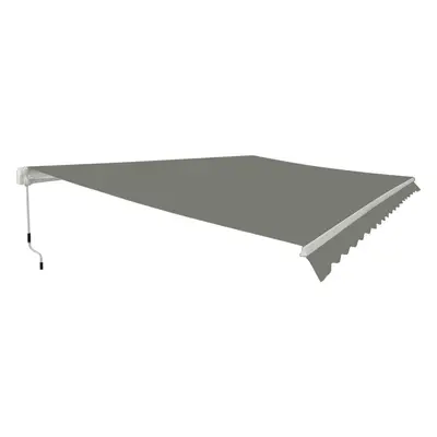 (4.5x3M, Grey) Greenbay Garden Patio Manual Retractable Awning Canopy Sun Shade Shelter Angle Ad