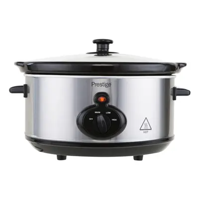 Prestige Slow Cooker Steel Small Kitchen Appliance Cooking Equipment - 3.5