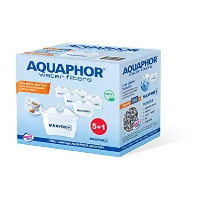 AQUAPHOR Maxfor+ replacement Filter Cartridge Value Pack of 5+1 - Compatible with all Aquaphor M