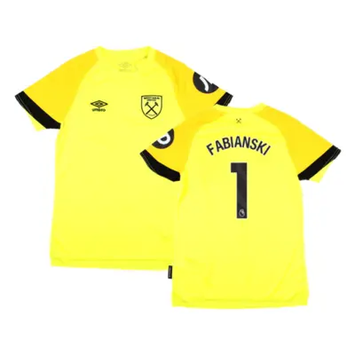 (SB) West Ham Change Goalkeeper Shirt (Yellow) - Kids (Fabianski 1)