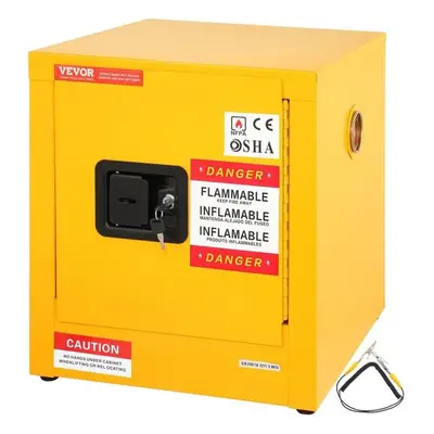 Vevor XFG43X43X46CMHS01V0 x x in. Galvanized Steel Flammable Safety Cabinet, Yellow