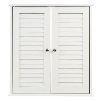 Premier Housewares White Wood Door Wall Cabinet