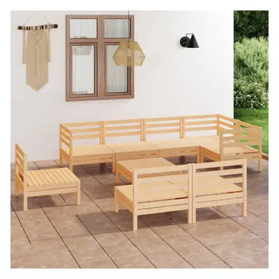 vidaXL Garden Lounge Set Wooden Outdoor Lounge Set Piece Solid Wood Pine