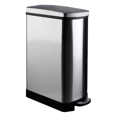 Rectangle Mirror Finish Pedal Bin - Stainless Steel