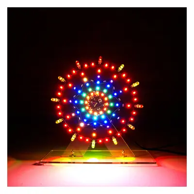 Geekcreit DIY Colorful LED Manual Version Ferris Wheel Flash Kit Music Spectrum Electronic Kit