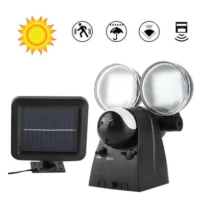 40LED Solar Wall Light Dual Head PIR Motion Sensor Spotlight Outdoor Garden Lamp