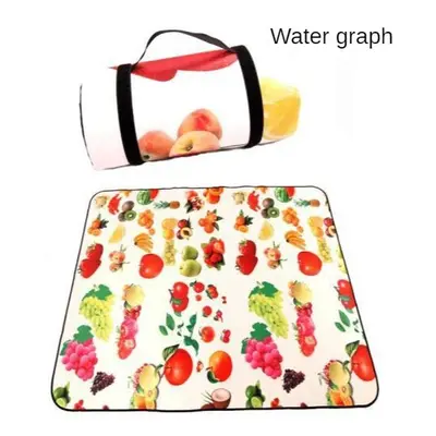 (water graph, 150x150cm) Folding Camping Mat Outdoor Beach Picnic Nation Style Printed Thicken S