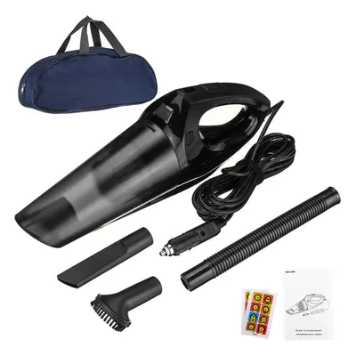 12V Handheld Car Vacuum Cleaner 56W Portable Duster Dirt Suction Wet & Dry Black