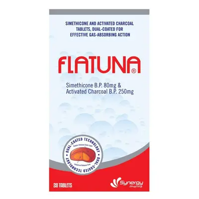 Flatuna Dual Coated Tablets - 20's | Fast Relief from Gas & Bloating, Supports Digestive Comfort