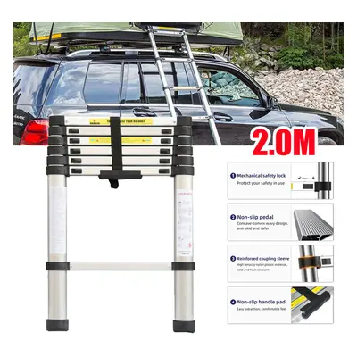 2.0M Portable Heavy Duty Multi-Purpose Aluminium Telescopic Ladder